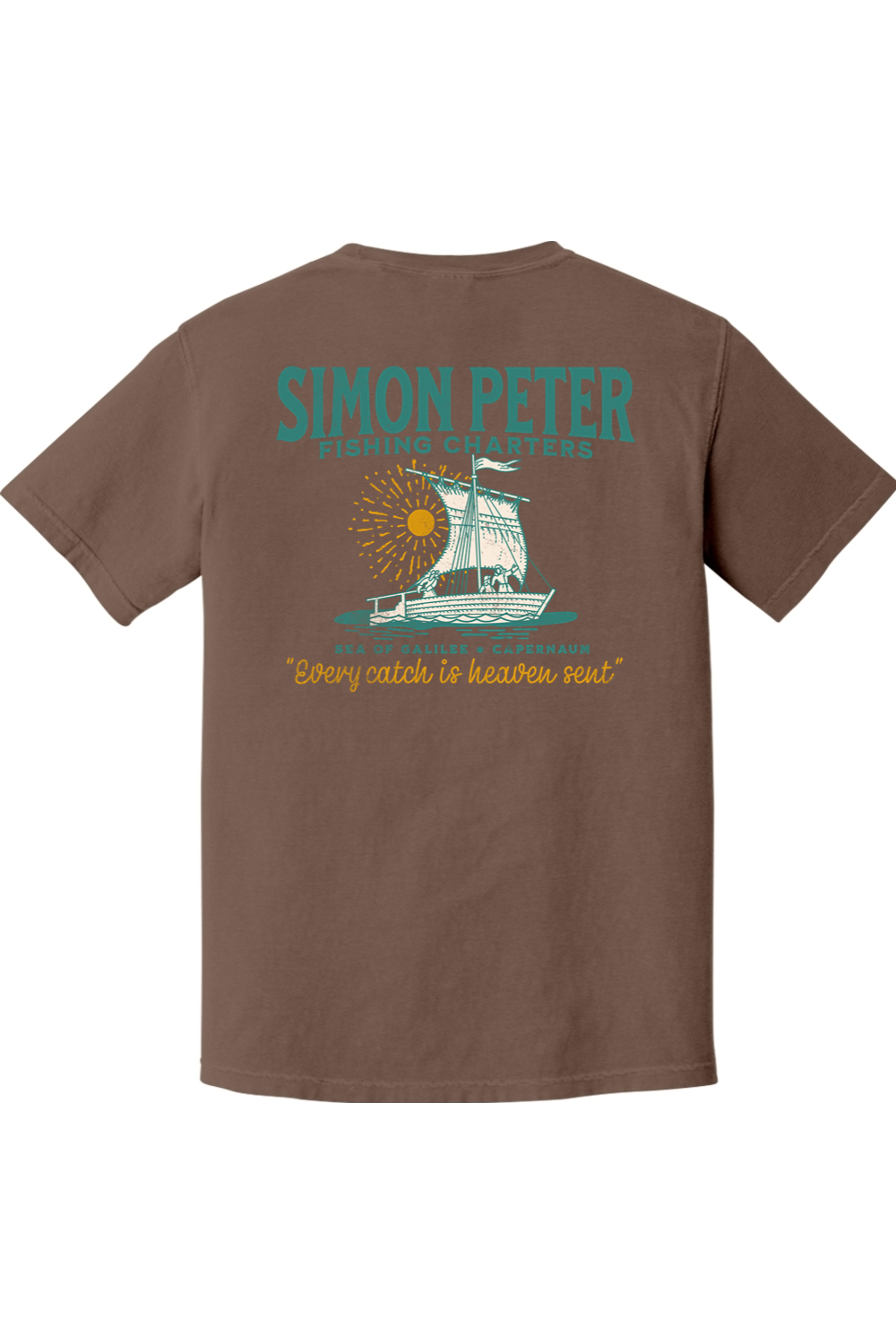 Simon Peter Fishing Charters Remix (Front/Back) - Comfort Colors Ringspun Short Sleeve Shirt