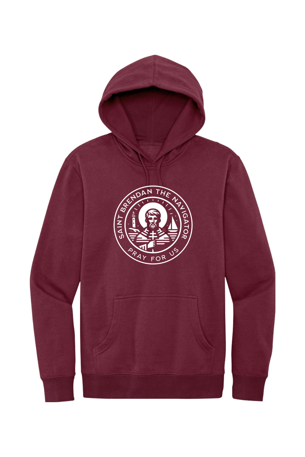 St. Brendan the Navigator - Pray for Us - Fleece Hoodie