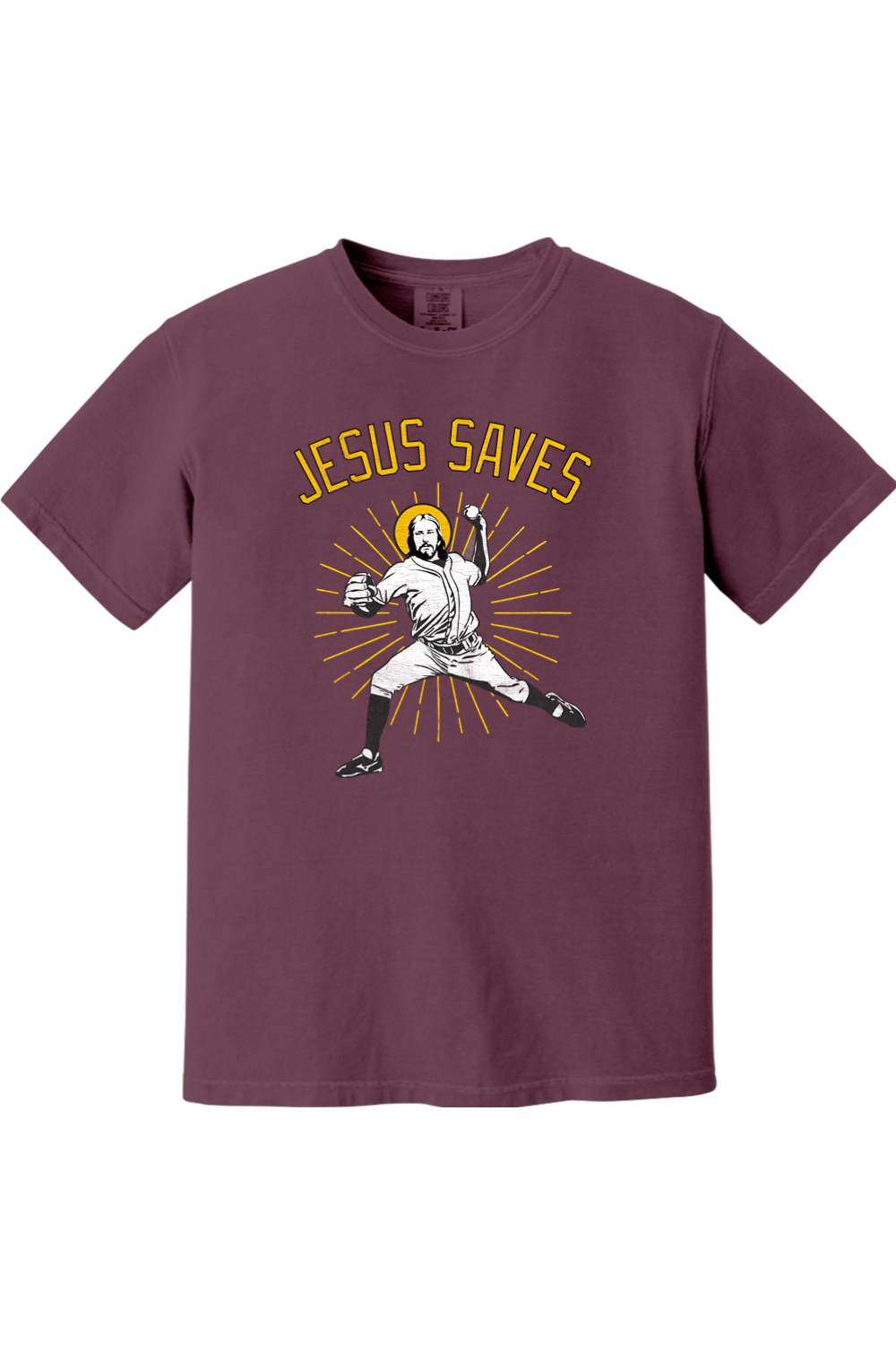 Jesus Saves (Baseball) - Comfort Colors Ringspun Short Sleeve Shirt