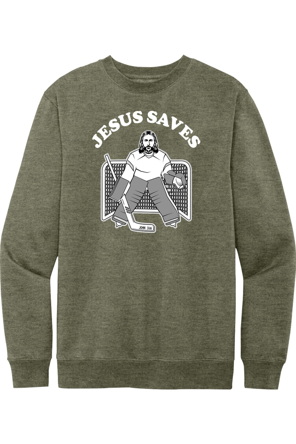 Jesus Saves - Hockey - Fleece Crew