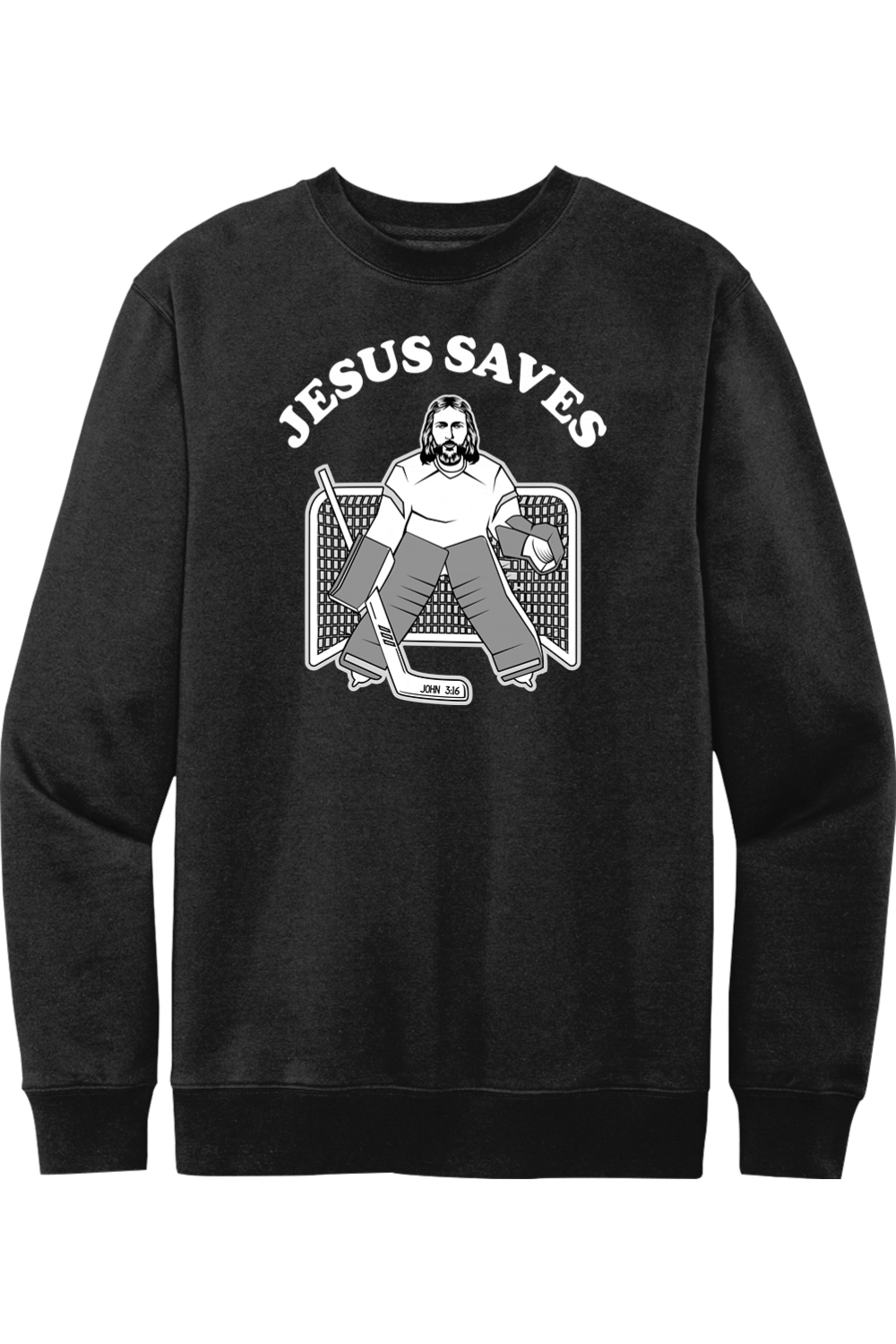 Jesus Saves - Hockey - Fleece Crew