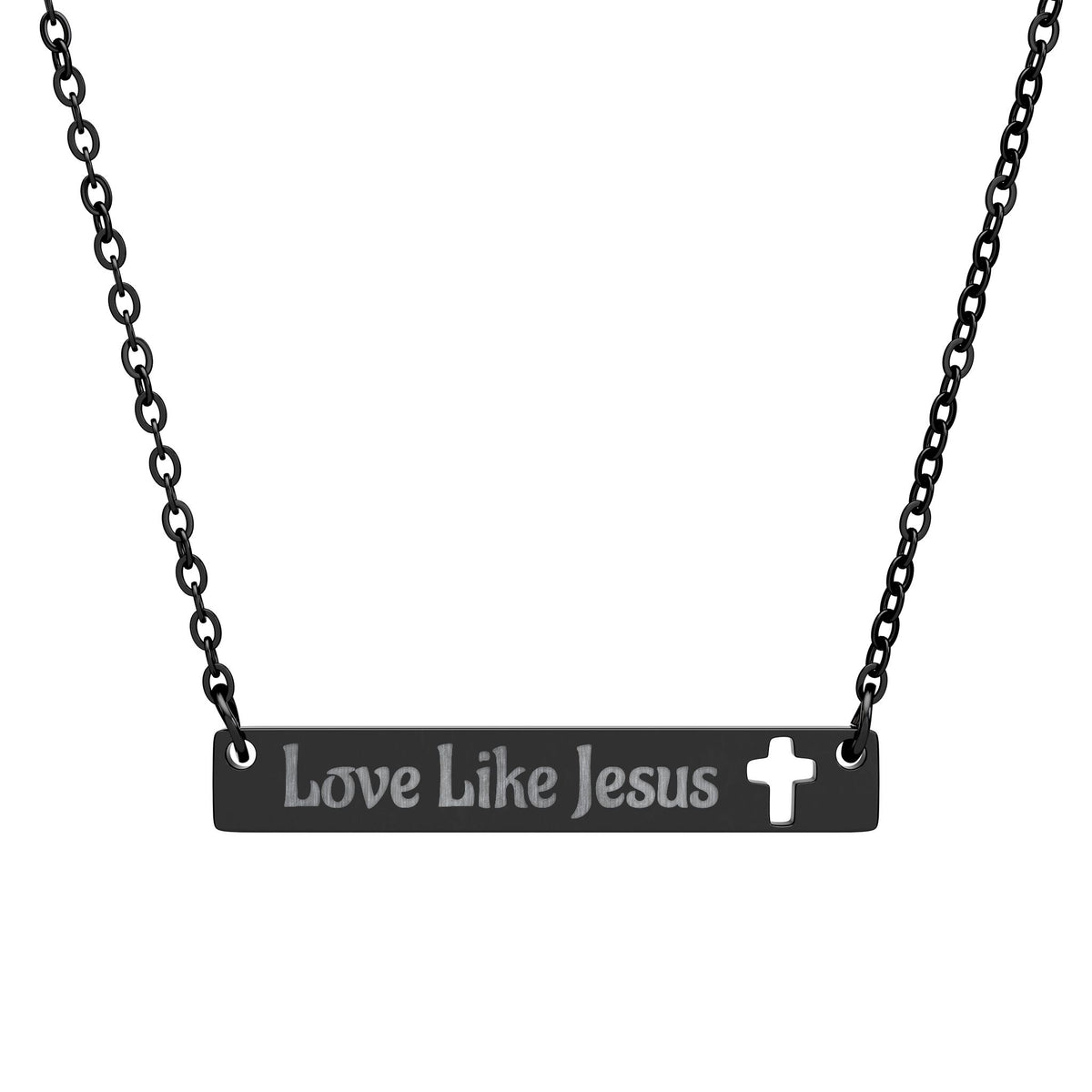 Love Like Jesus | Cutout Cross Bar Necklace