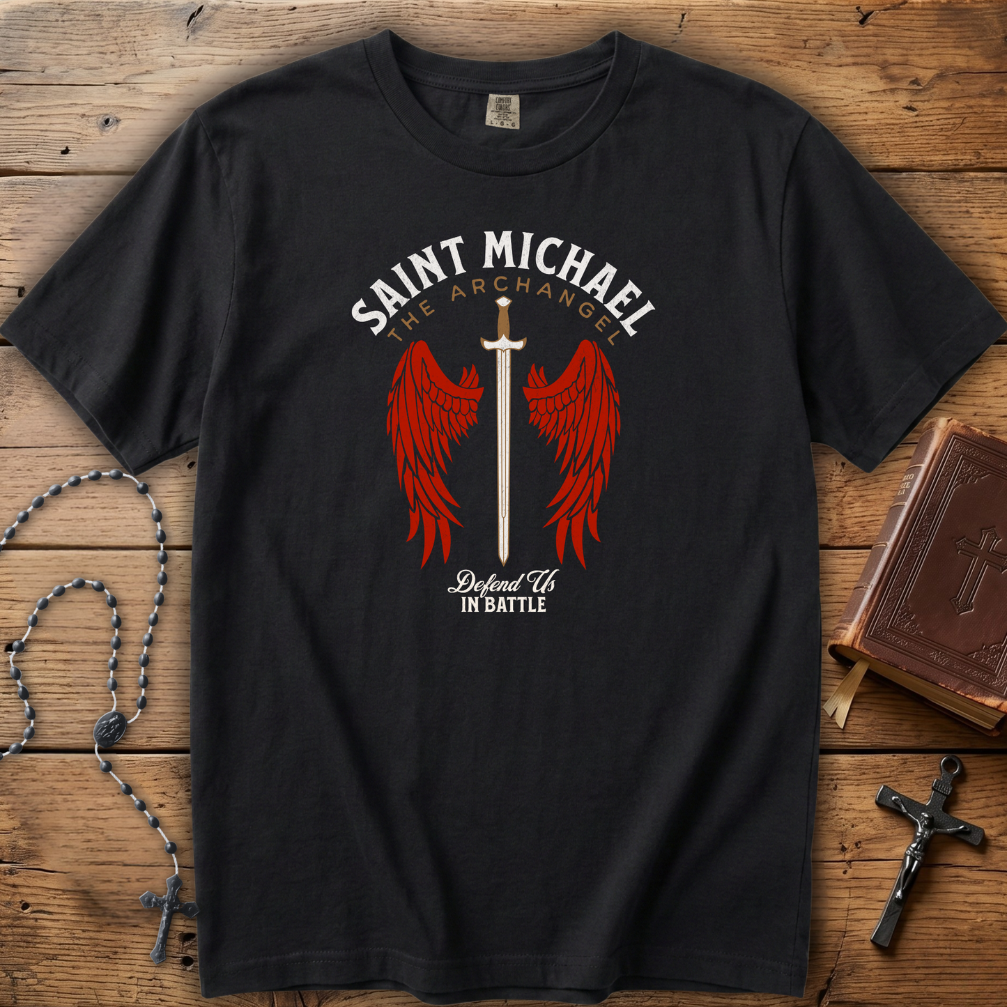 St. Michael - Defend Us In Battle | Comfort Colors Tee