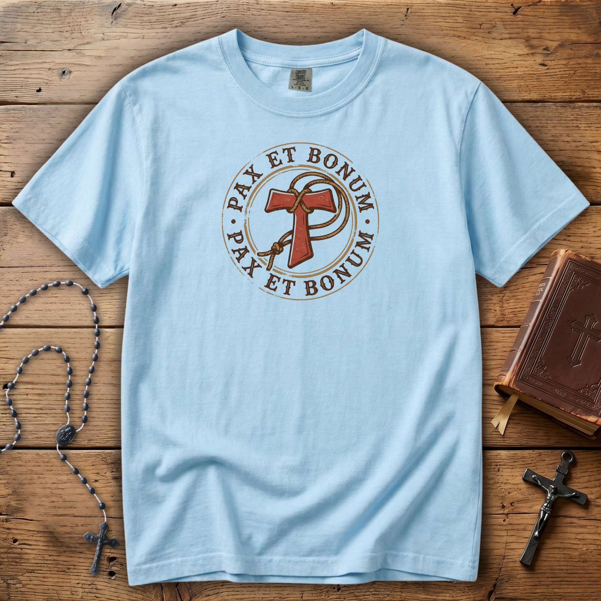 Pax et bonum (Peace and Goodness) - Comfort Colors Tee