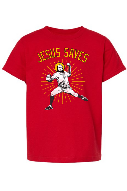 Jesus Saves (Baseball) - Kids Tee