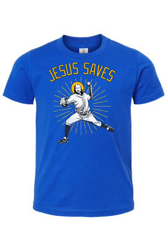Jesus Saves - Baseball | Kids Tee