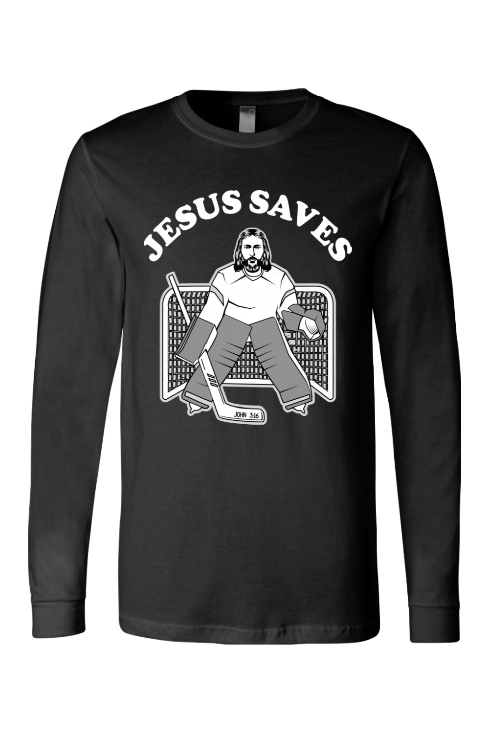 Jesus Saves (Hockey) - Long Sleeve Tee