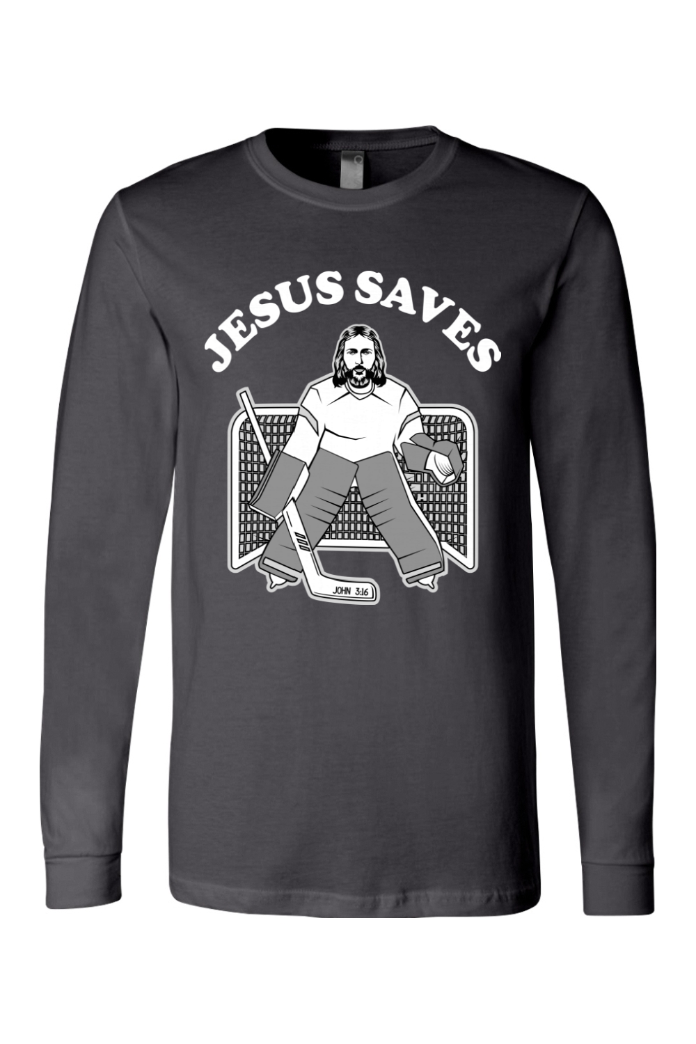 Jesus Saves (Hockey) - Long Sleeve Tee