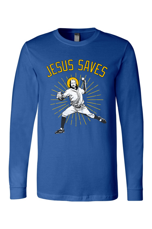 Jesus Saves (Baseball) - Long Sleeve Tee