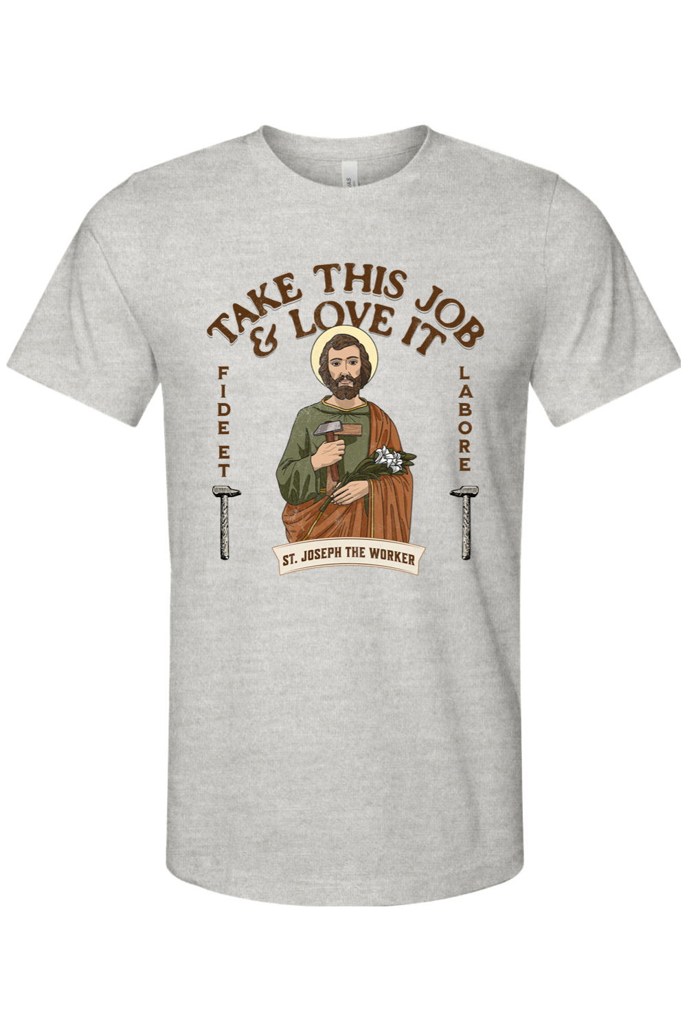 Take This Job & Love It - St. Joseph - 4XL - Bella + Canvas Jersey Tee