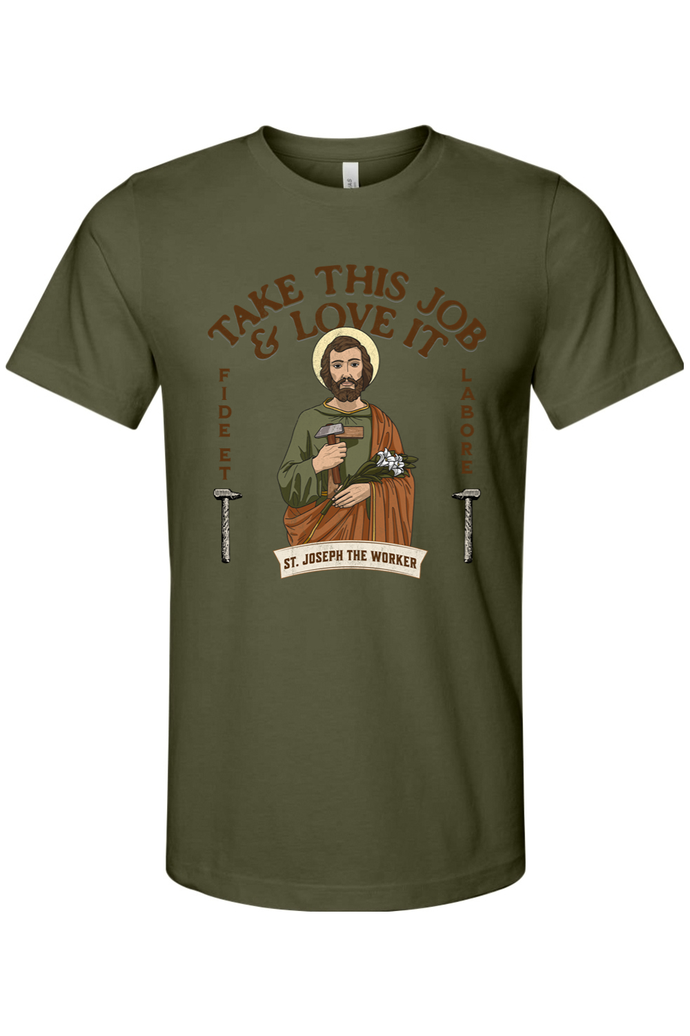 Take This Job & Love It - St. Joseph - 4XL - Bella + Canvas Jersey Tee