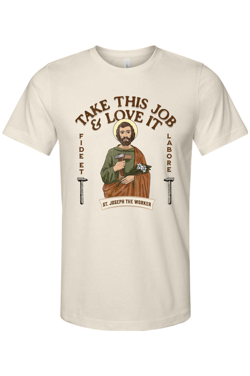 Take This Job & Love It - St. Joseph - 4XL - Bella + Canvas Jersey Tee