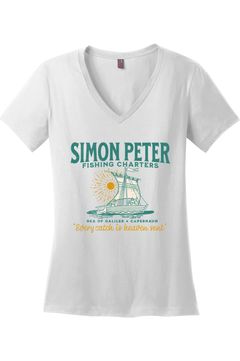 Simon Peter Fishing Charters - Ladies V-Neck Tee