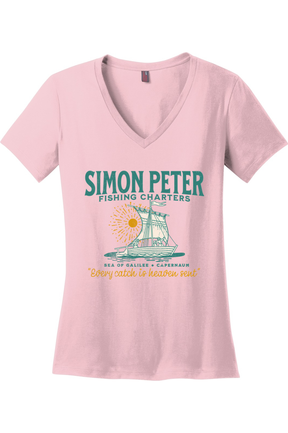 Simon Peter Fishing Charters - Ladies V-Neck Tee