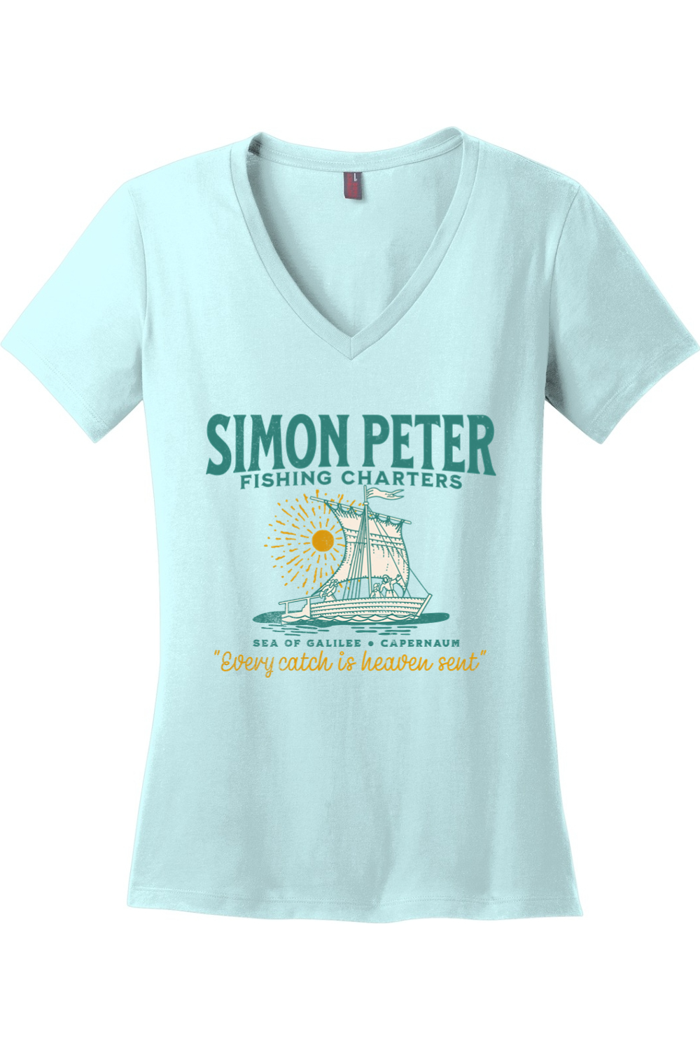 Simon Peter Fishing Charters - Ladies V-Neck Tee