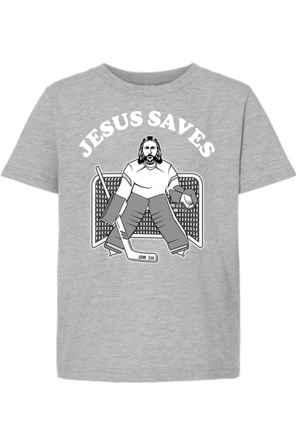 Jesus Saves - Hockey - Kids Tee