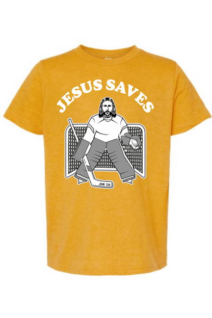 Jesus Saves - Hockey - Kids Tee