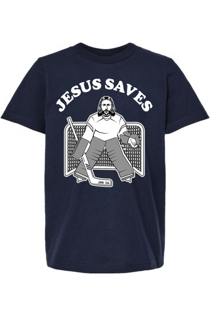 Jesus Saves - Hockey - Kids Tee