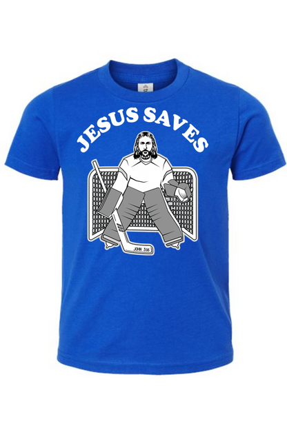 Jesus Saves - Hockey - Kids Tee