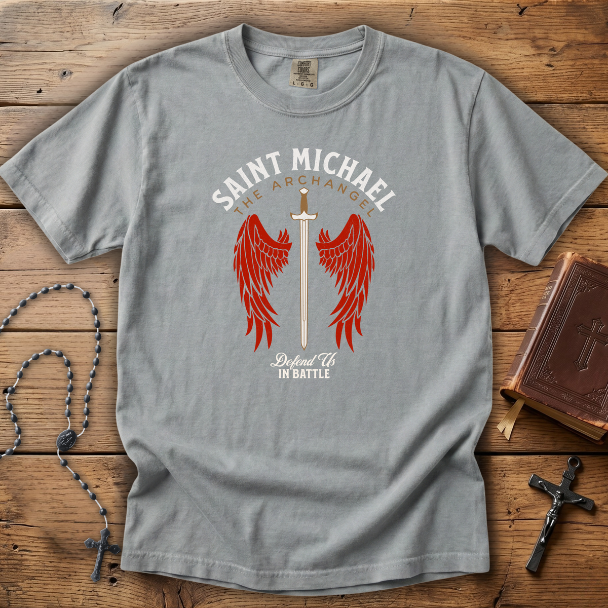 St. Michael - Defend Us In Battle | Comfort Colors Tee