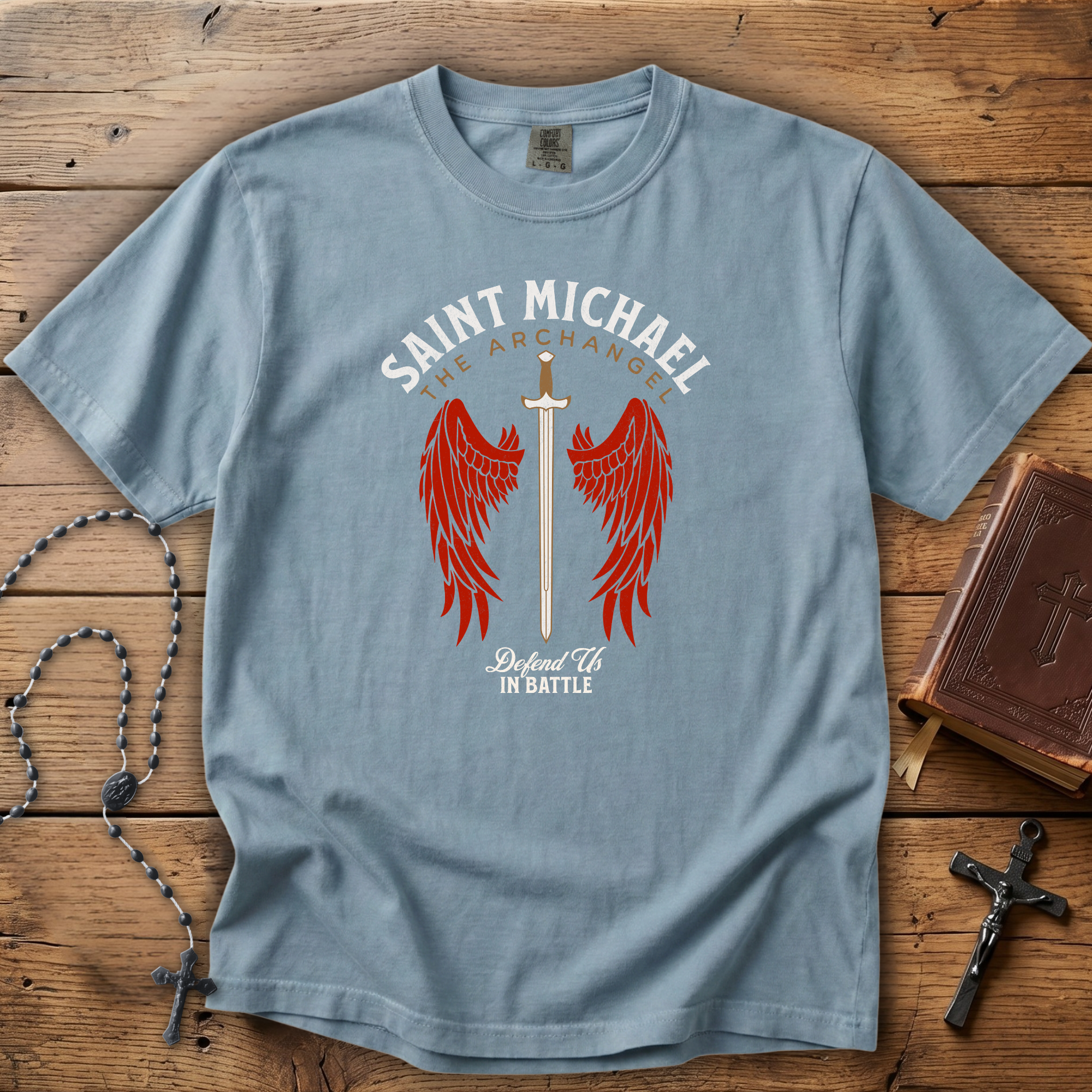 St. Michael (Defend Us In Battle) - Comfort Colors Tee