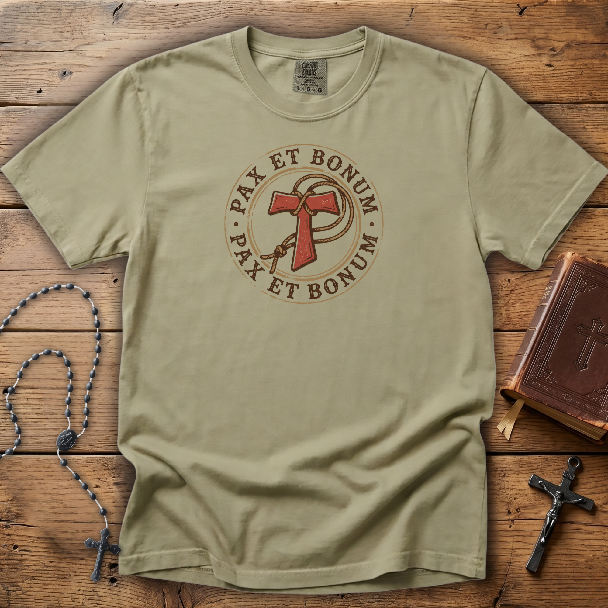 Pax et bonum (Peace and Goodness) - Comfort Colors Tee
