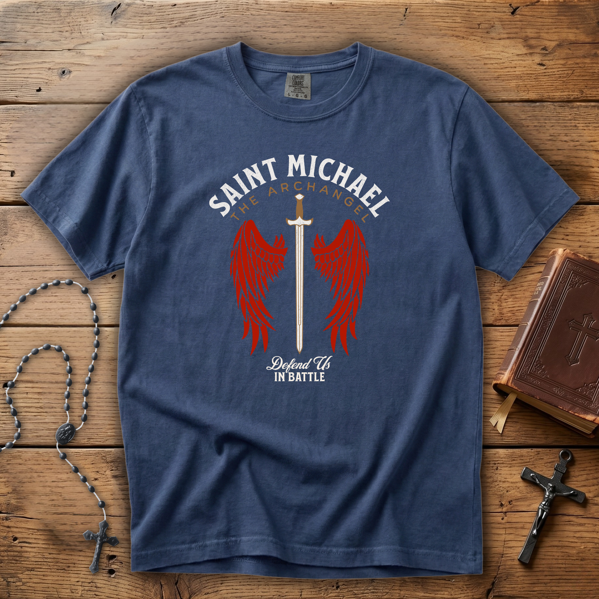 St. Michael - Defend Us In Battle | Comfort Colors Tee