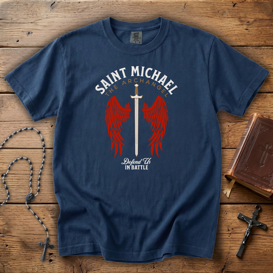 St. Michael - Defend Us In Battle | Comfort Colors Tee