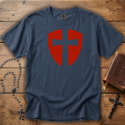 Knights Templar Cross Shield | Comfort Colors Tee