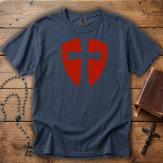 Knights Templar Cross Shield | Comfort Colors Tee