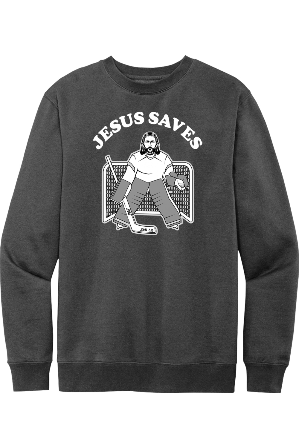 Jesus Saves - Hockey - Fleece Crew