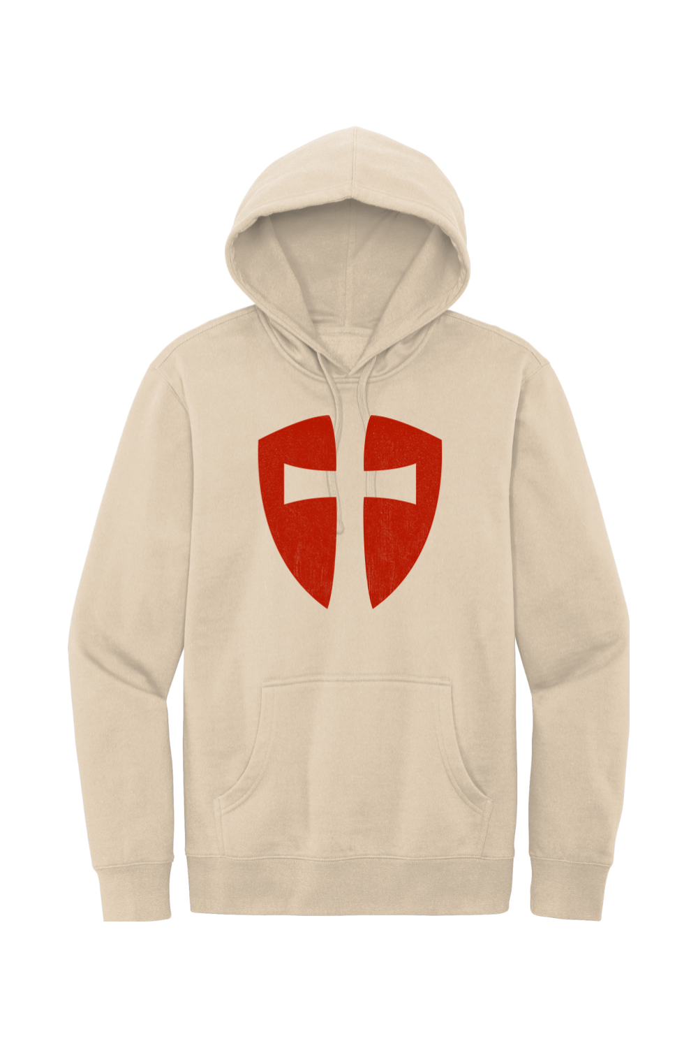 Knights Templar Cross Shield - Fleece Hoodie