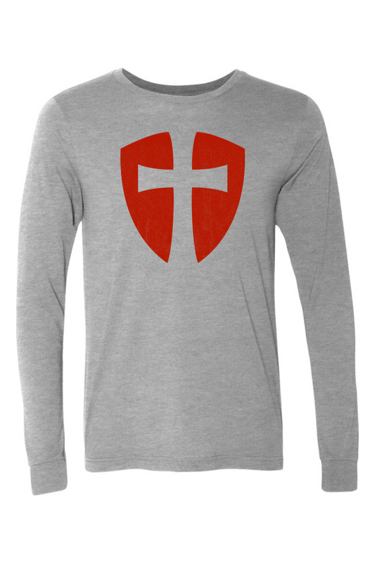 Knights Templar Cross Shield - Long Sleeve Tee