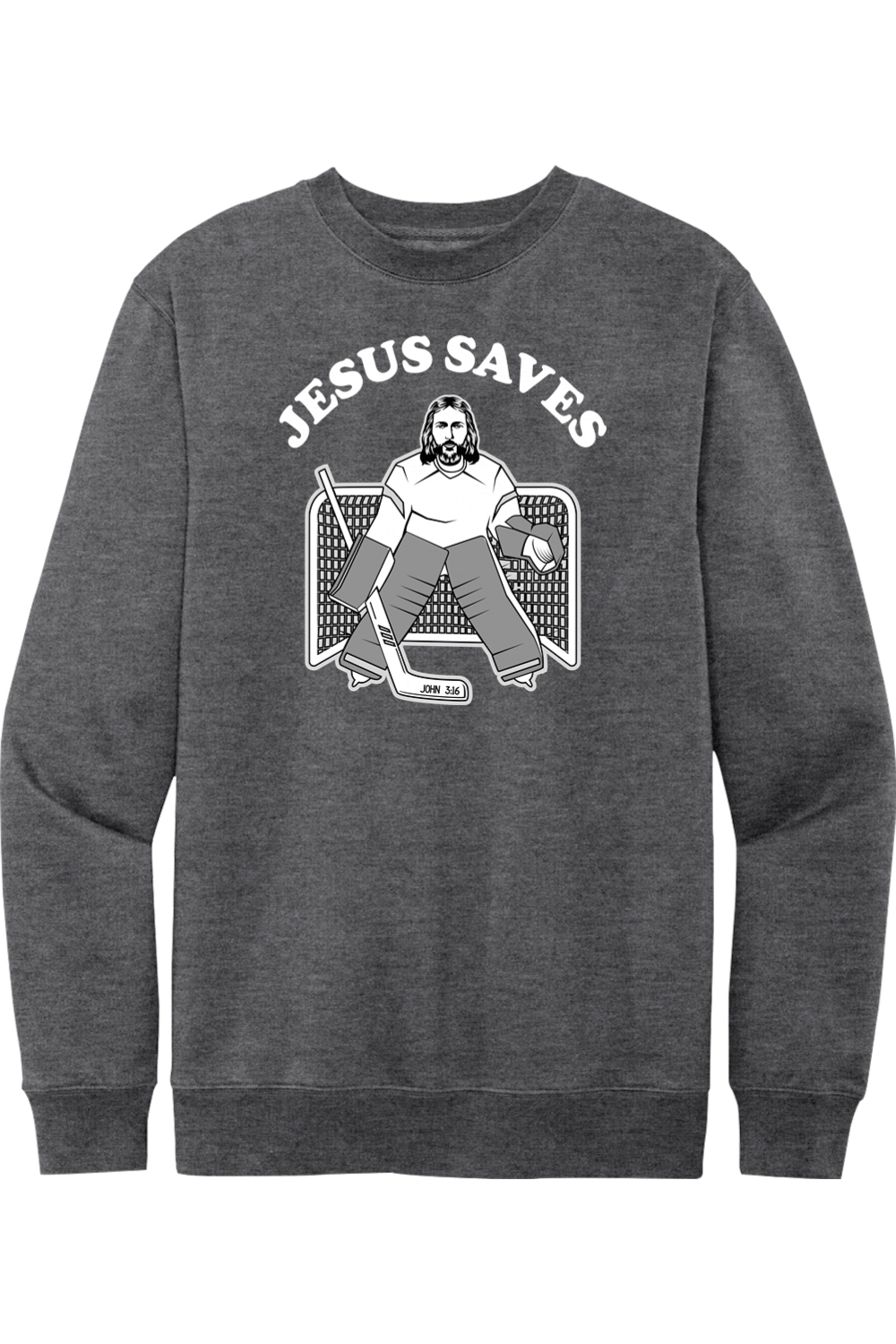 Jesus Saves - Hockey - Fleece Crew