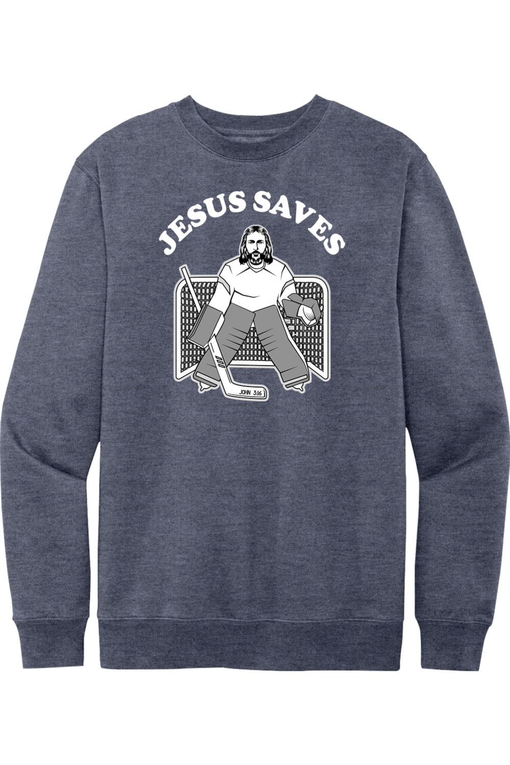 Jesus Saves - Hockey - Fleece Crew
