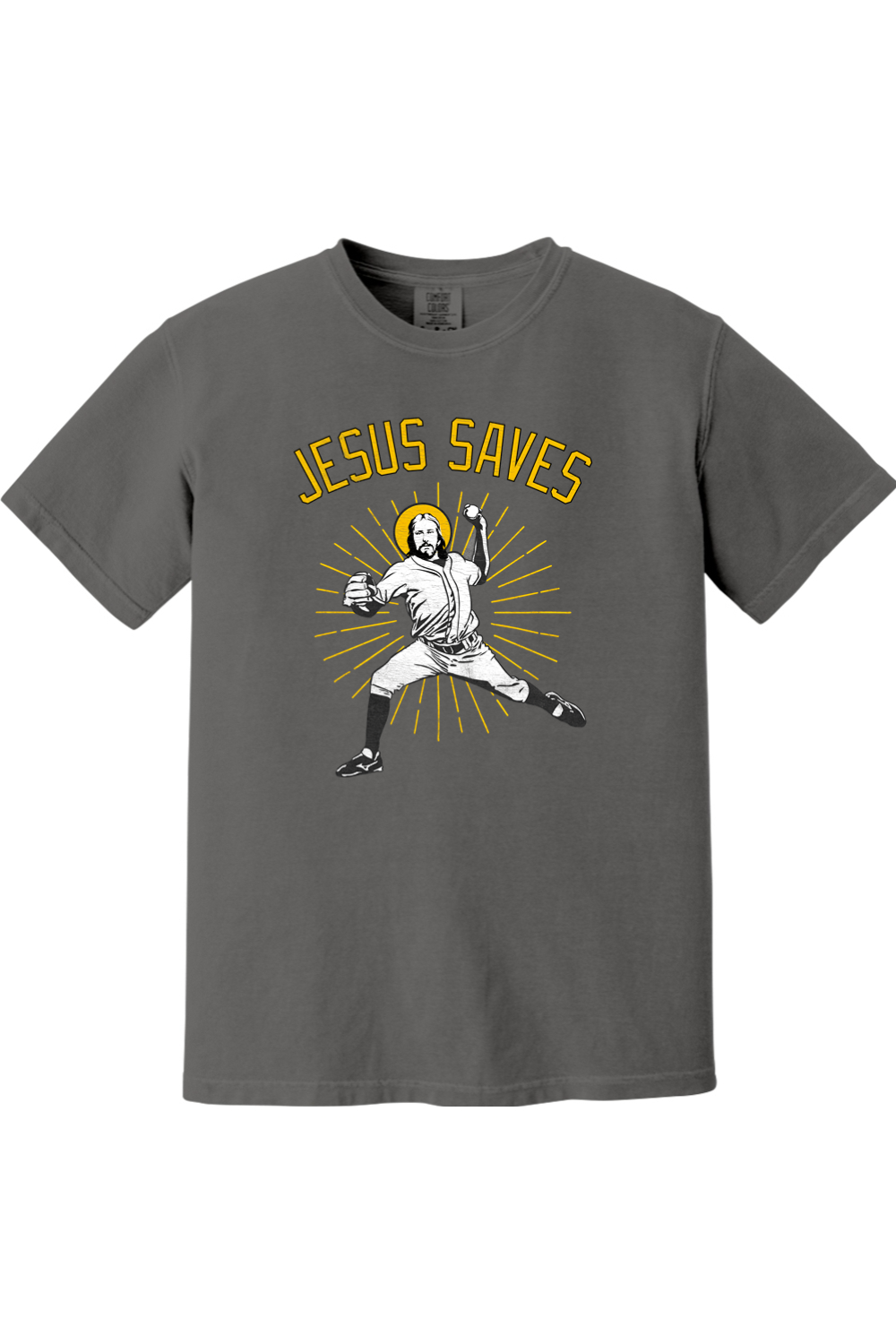 Jesus Saves (Baseball) - Comfort Colors Ringspun Short Sleeve Shirt