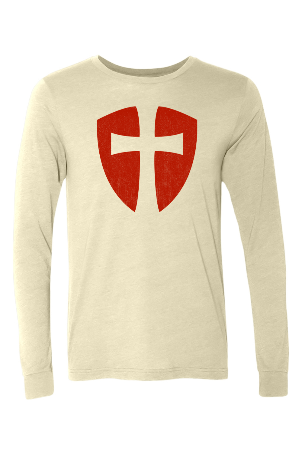 Knights Templar Cross Shield - Long Sleeve Tee