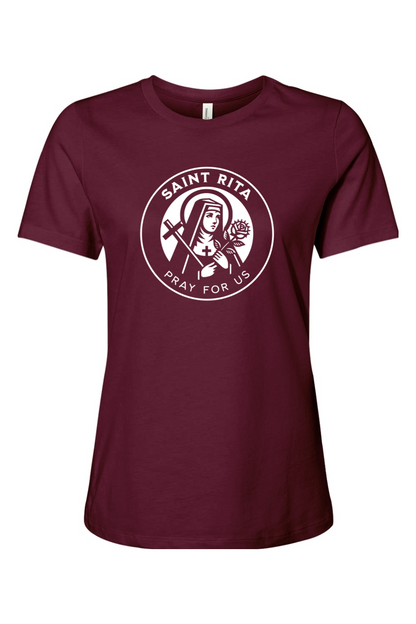St. Rita (Pray for Us) - T-Shirt - Ladies Tee