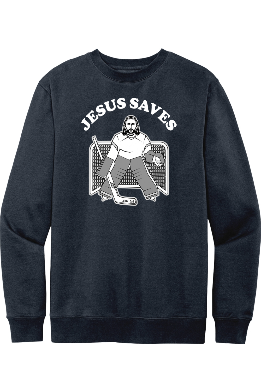 Jesus Saves - Hockey - Fleece Crew