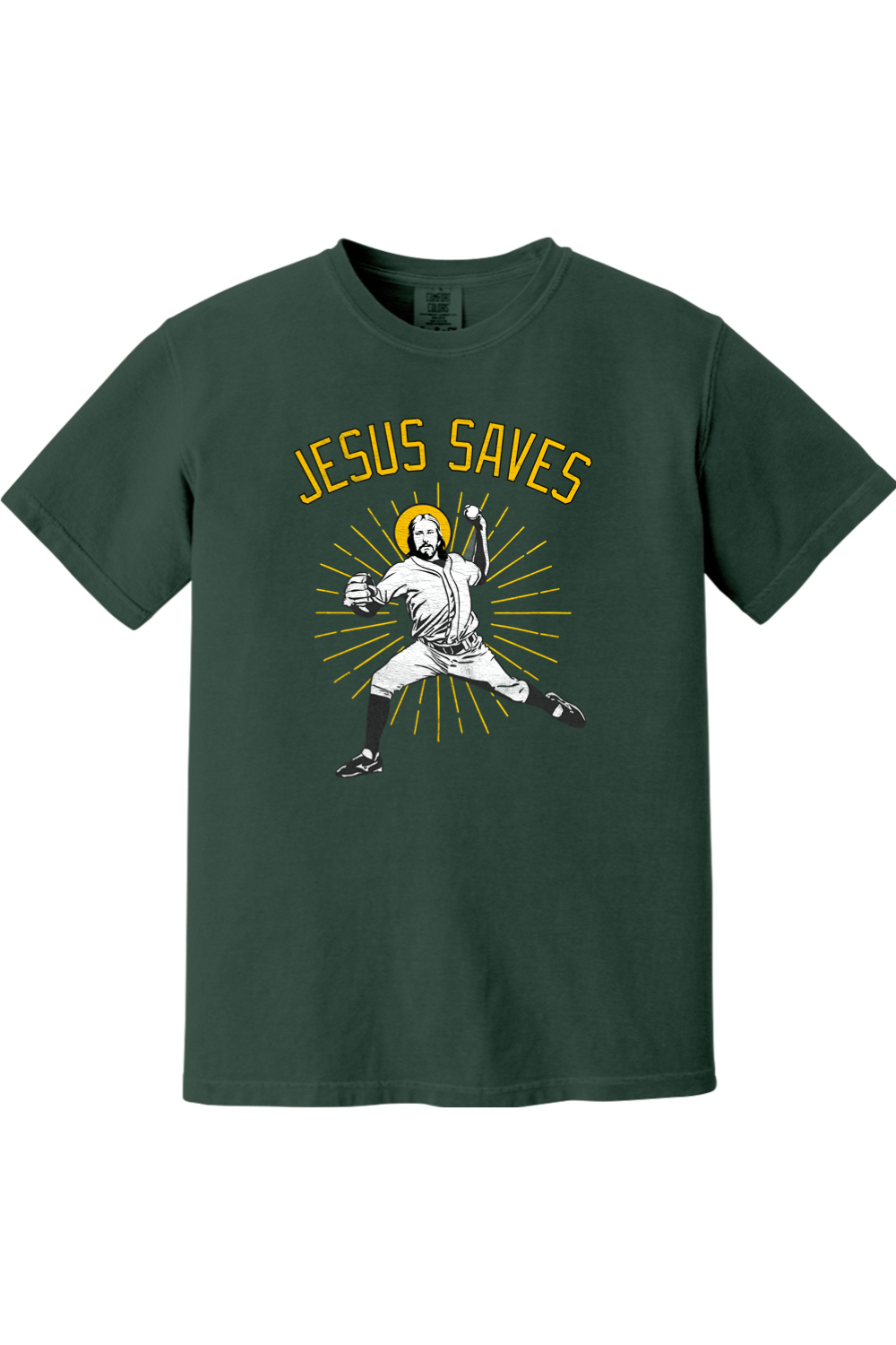Jesus Saves (Baseball) - Comfort Colors Ringspun Short Sleeve Shirt
