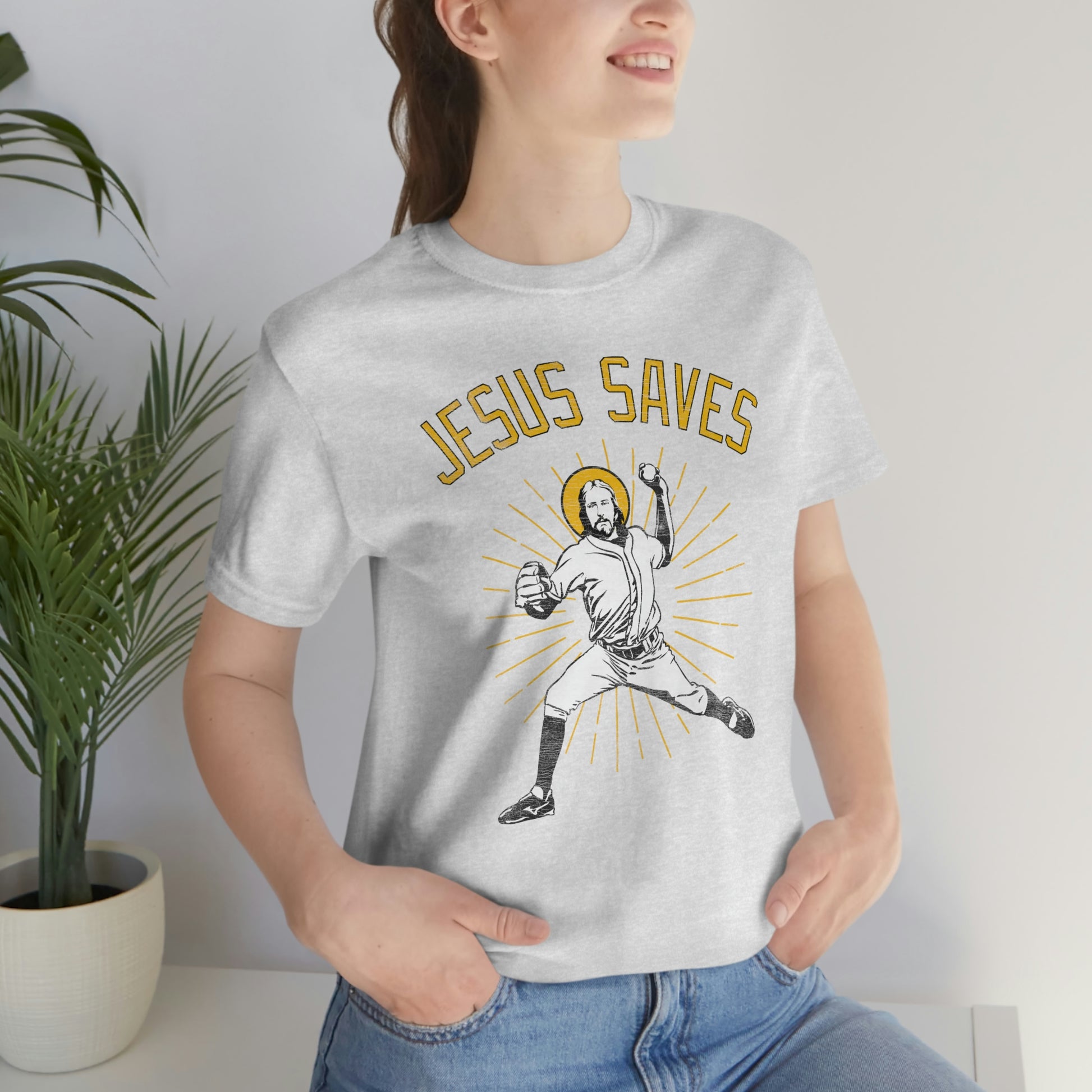 Clothing86 Jesus Saves Funny Vintage Baseball Shirt, Jesus Vintage Shirt, Jesus Funny Shirt, Baseball Gift Shirt, Baseball Vintage Shirt